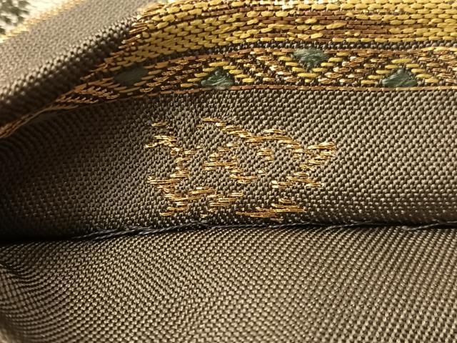 平和屋着物●西陣　河崎工房謹製　六通柄　本袋帯　唐織　松鶴屏風　金糸　正絹　逸品　CABH4752vp