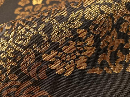 平和屋着物●全通柄　本袋帯　更紗色紙文　金糸　正絹　逸品　CABH4757vp
