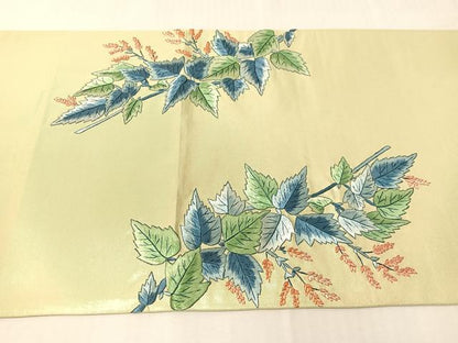 平和屋着物●総刺繍　太鼓柄袋帯　草花文　正絹　逸品　CABH4766vp