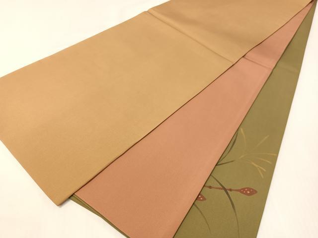 平和屋着物●太鼓柄袋帯　刺繍　つくし　金彩　正絹　逸品　CABH4770vp
