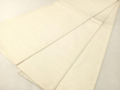 平和屋着物▼中国三大刺繍　スワトウ相良刺繍　総刺繍　太鼓柄袋帯　双鶴花文　生成り色　正絹　逸品　CABH4771vp