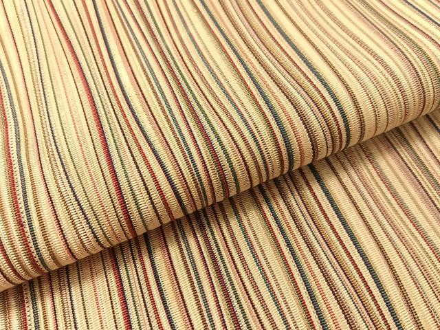 平和屋着物●本場筑前博多織　八寸名古屋帯　よろけ縞　正絹　逸品　CABH4774vp
