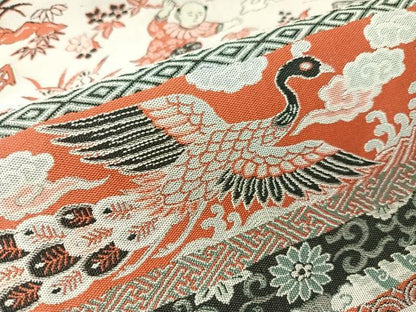 平和屋着物●山喜織物謹製　萬葉　紹巴　九寸開き名古屋帯　唐子遊び　逸品　CABH4777vp