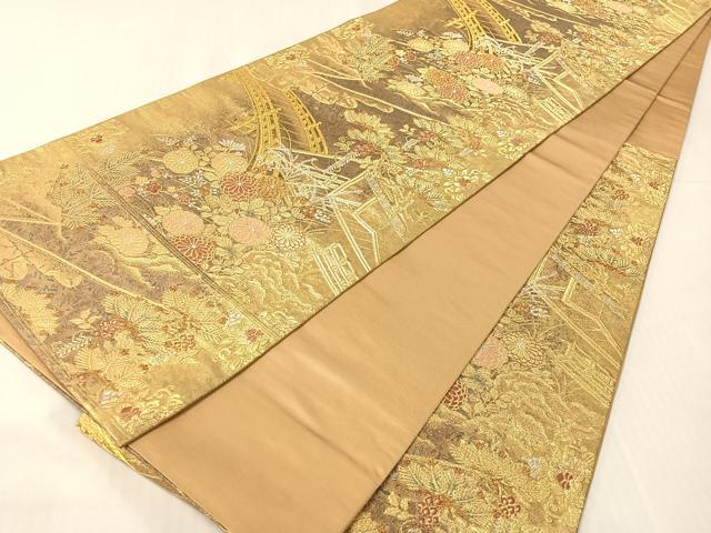 平和屋着物▼六通柄袋帯　王朝日記　金銀糸　正絹　逸品　CABH4779vp