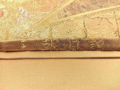 平和屋着物▼六通柄袋帯　王朝日記　金銀糸　正絹　逸品　CABH4779vp
