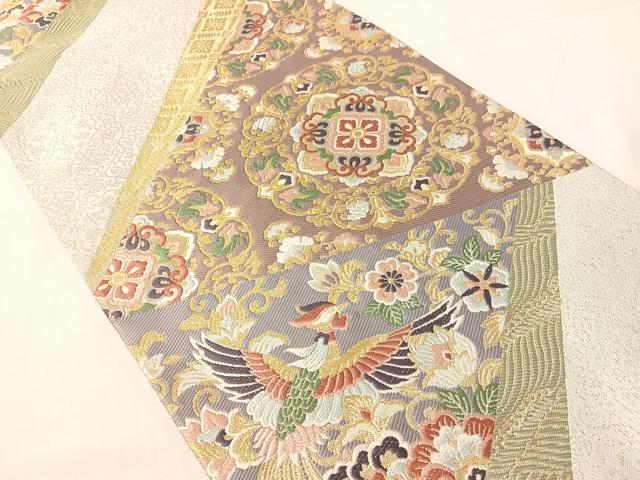 平和屋着物▼六通柄袋帯　唐織　金彩紹巴　ふくじゅ　正絹　逸品　CABH4780vp