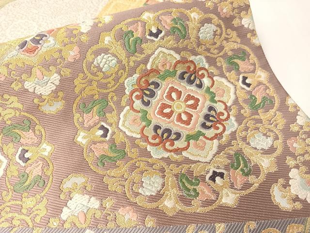 平和屋着物▼六通柄袋帯　唐織　金彩紹巴　ふくじゅ　正絹　逸品　CABH4780vp