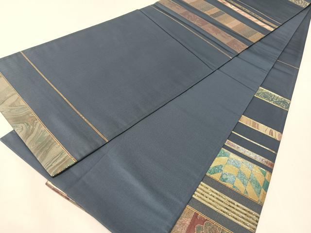 平和屋着物▼六通柄袋帯　螺鈿箔　横段吉祥花文　金彩　正絹　逸品　CABH4783vp