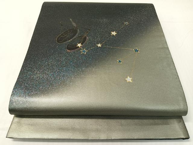 平和屋着物●螺鈿　太鼓柄袋帯　星座　天秤　金銀糸　正絹　逸品　CABH4787vp