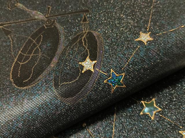 平和屋着物●螺鈿　太鼓柄袋帯　星座　天秤　金銀糸　正絹　逸品　CABH4787vp