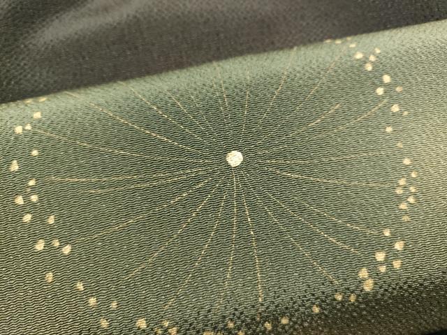 平和屋着物●九寸名古屋帯　舞花文　金彩　鬼しぼ縮緬　正絹　逸品　CABH4807hy