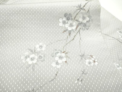 平和屋着物●九寸名古屋帯　手描き　枝垂れ桜文　正絹　逸品　CABH4808hy