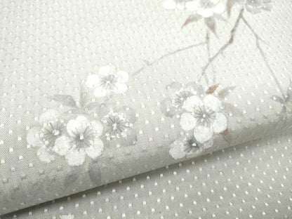 平和屋着物●九寸名古屋帯　手描き　枝垂れ桜文　正絹　逸品　CABH4808hy