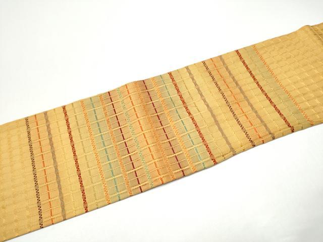 平和屋着物●九寸名古屋帯　吉野間道　正絹　逸品　CABH4811hy