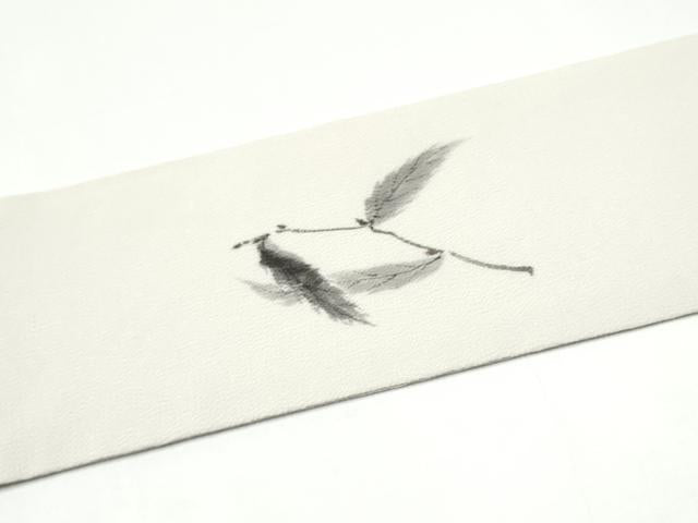 平和屋着物●日本画家　水嶋征夫　九寸名古屋帯　手描き　栗　鬼しぼ縮緬　正絹　逸品　CABH4835hy