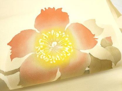 平和屋着物●九寸名古屋帯　作家物　ろうけつ染　枝花文　正絹　逸品　CABH4849hy