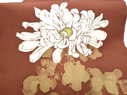 平和屋着物●塩瀬　九寸名古屋帯　作家物　ろうけつ染　乱菊　正絹　逸品　CABH4858hy