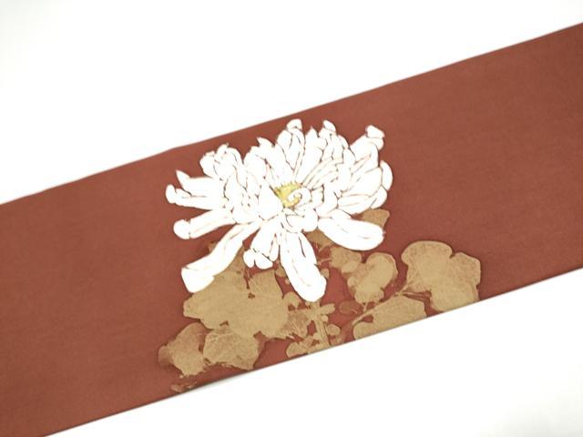 平和屋着物●塩瀬　九寸名古屋帯　作家物　ろうけつ染　乱菊　正絹　逸品　CABH4858hy