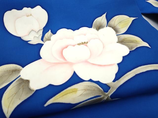 平和屋着物●塩瀬　九寸名古屋帯　ろうけつ染　枝椿　正絹　逸品　CABH4868hy