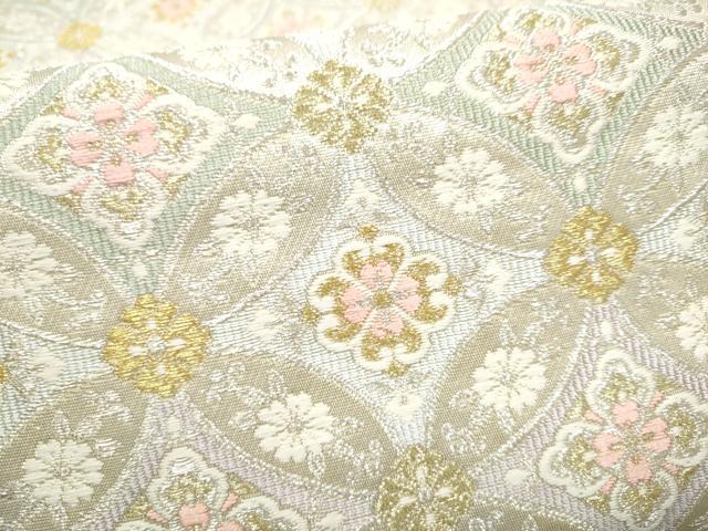平和屋着物●西陣　大光織物　六通柄袋帯　七宝花文　金糸　金糸　正絹　逸品　CABH4888hy