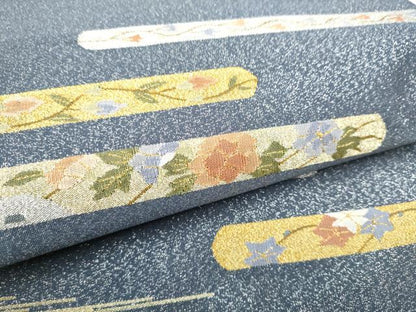 平和屋着物●六通柄袋帯　綴れ　霞花文　金銀糸　上代45万　正絹　逸品　CABH4892hy