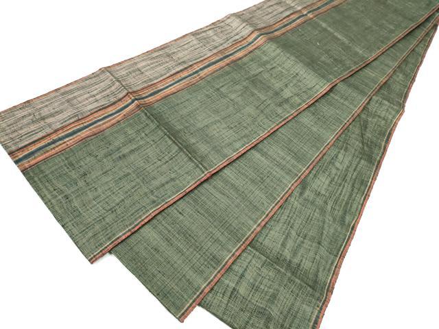 平和屋着物▽両面　全通柄袋帯　スリーシーズン　春夏秋　紬地　霞文　正絹　逸品　CABH4904hy