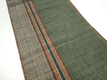 平和屋着物▽両面　全通柄袋帯　スリーシーズン　春夏秋　紬地　霞文　正絹　逸品　CABH4904hy