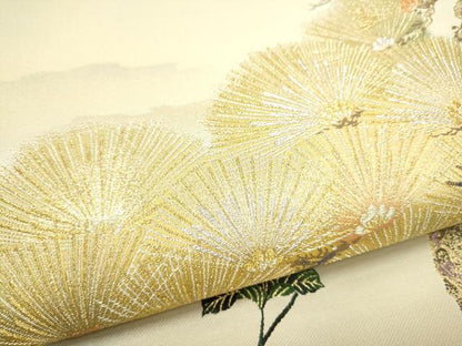 平和屋着物●六通柄袋帯　松寿菫風　金銀糸　正絹　逸品　CABH4905hy