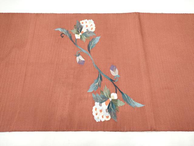 平和屋着物●太鼓柄袋帯　綴れ　更紗花文　金糸　正絹　逸品　CABH4910hy
