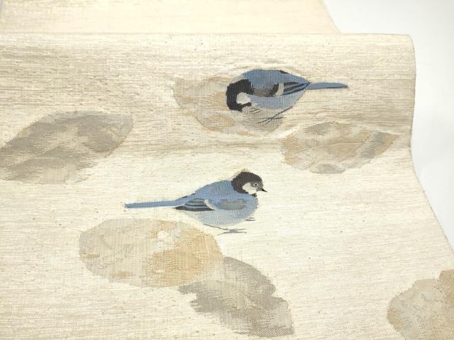 平和屋着物●太鼓柄袋帯　作家物　すくい織　深秋　金糸　正絹　逸品　CABH4913hy