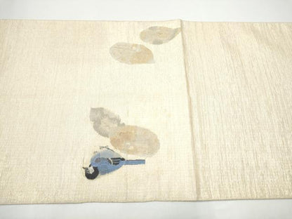 平和屋着物●太鼓柄袋帯　作家物　すくい織　深秋　金糸　正絹　逸品　CABH4913hy