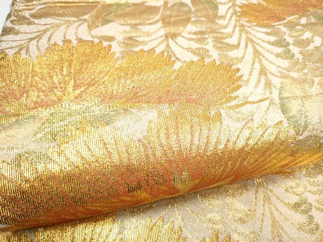 平和屋着物●西陣　織楽浅野　六通柄袋帯　松　正絹　逸品　CABH4921hy