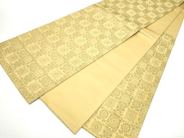 平和屋着物●六通柄袋帯　遠州七宝　正絹　逸品　CABH4925hy
