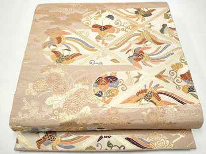 平和屋着物●六通柄袋帯　唐織　九百綴れ　慶長小袖　金糸　正絹　逸品　CABH4934hy
