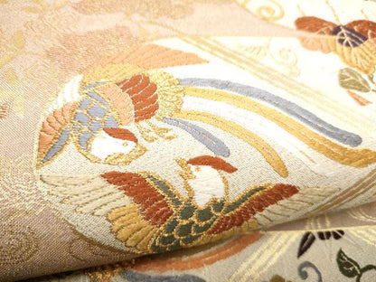 平和屋着物●六通柄袋帯　唐織　九百綴れ　慶長小袖　金糸　正絹　逸品　CABH4934hy