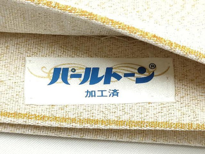 平和屋着物●爪掻き本綴れ　太鼓柄袋帯　裂取唐草文　金銀糸　正絹　逸品　CABH4935hy