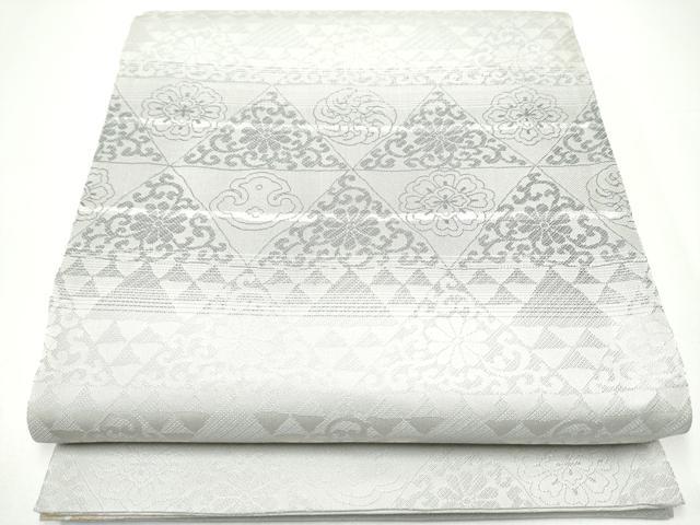 平和屋着物●太鼓柄袋帯　パッチワーク　人物文　金通し地　正絹　逸品　CABH4936hy