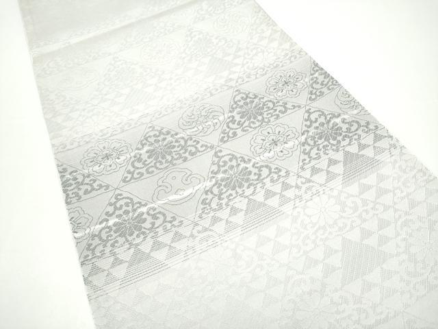 平和屋着物●太鼓柄袋帯　パッチワーク　人物文　金通し地　正絹　逸品　CABH4936hy