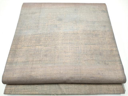 平和屋着物●全通柄袋帯　紬地　霞文　正絹　逸品　CABH4938hy