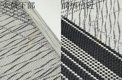 平和屋着物●両面　全通柄袋帯　幾何学文様　正絹　逸品　CABH4941hy