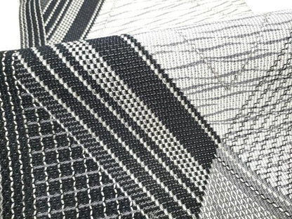 平和屋着物●両面　全通柄袋帯　幾何学文様　正絹　逸品　CABH4941hy