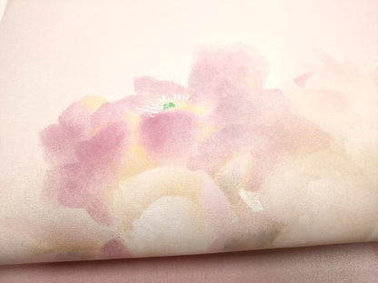 平和屋着物●塩瀬　太鼓柄袋帯　作家物　陶器花文　金彩　正絹　逸品　CABH4942hy