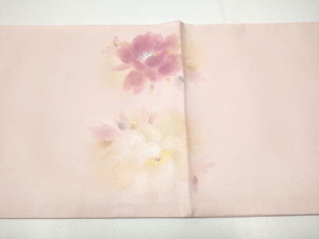 平和屋着物●塩瀬　太鼓柄袋帯　作家物　陶器花文　金彩　正絹　逸品　CABH4942hy