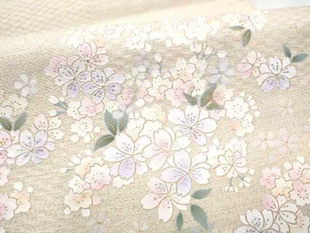 平和屋着物●太鼓柄袋帯　舞桜文　金銀彩　正絹　逸品　CABH4943hy