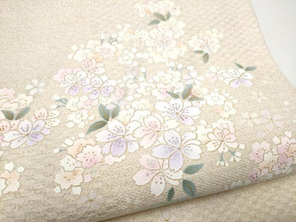 平和屋着物●太鼓柄袋帯　舞桜文　金銀彩　正絹　逸品　CABH4943hy