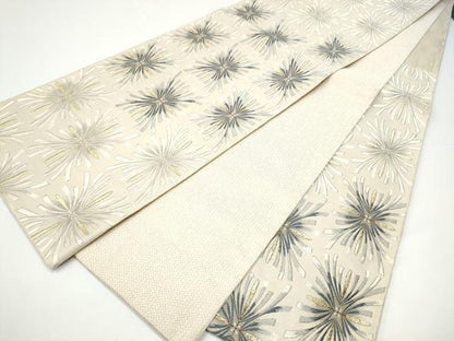 平和屋着物●六通柄袋帯　唐織　舞花文　金糸　正絹　逸品　CABH4944hy