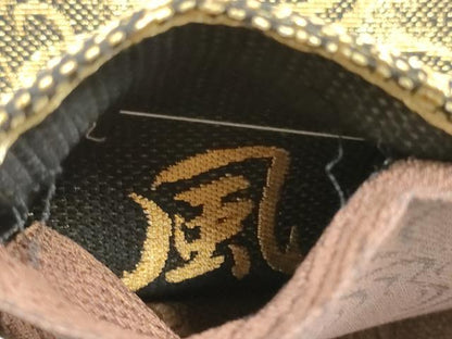 平和屋着物●両面　太鼓柄袋帯　金華山織　風神雷神図　黒地　金糸　正絹　逸品　CABH4946hy