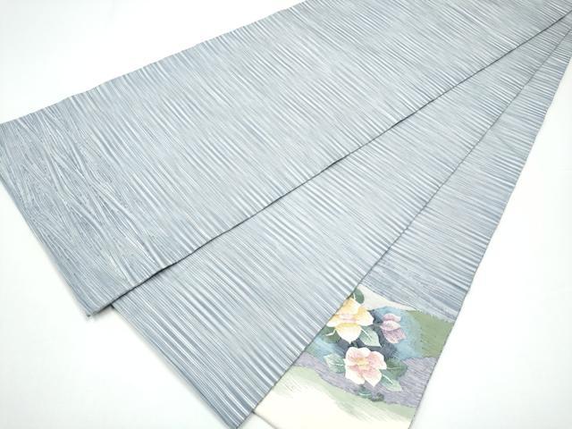 平和屋着物●太鼓柄袋帯　すくい織　枝花文　金銀糸　正絹　逸品　CABH4959hy