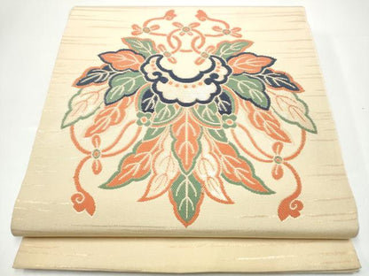 平和屋着物●全通柄　本袋帯　手織　飛鳥　金糸　正絹　逸品　CABH4963hy