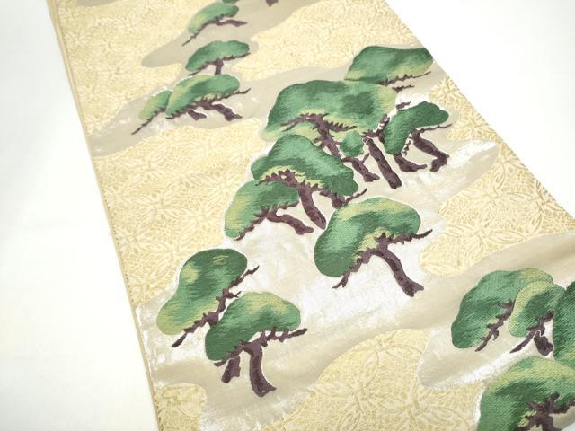 平和屋着物●本加賀友禅作家　木村雨山　六通柄袋帯　兼六瑞松　金糸　正絹　逸品　CABH4965hy